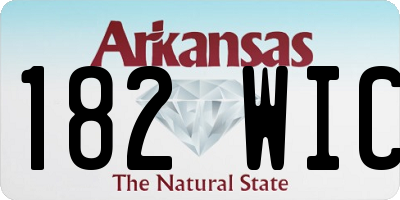AR license plate 182WIC