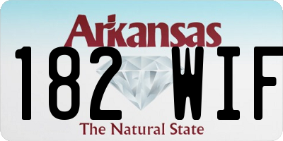 AR license plate 182WIF