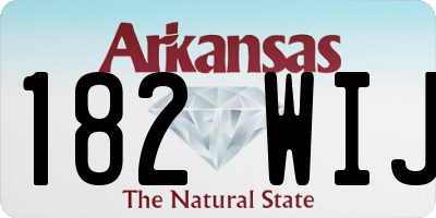 AR license plate 182WIJ