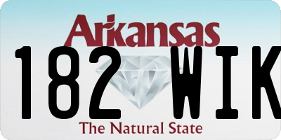 AR license plate 182WIK