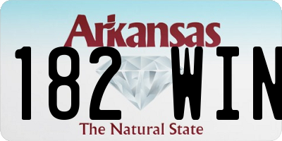 AR license plate 182WIN