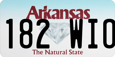 AR license plate 182WIO