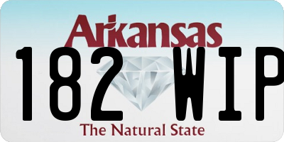 AR license plate 182WIP