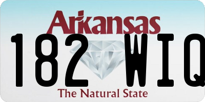 AR license plate 182WIQ