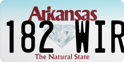 AR license plate 182WIR