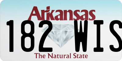 AR license plate 182WIS