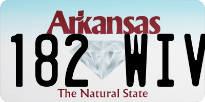 AR license plate 182WIV