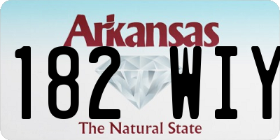 AR license plate 182WIY