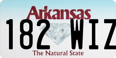 AR license plate 182WIZ