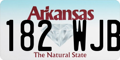 AR license plate 182WJB