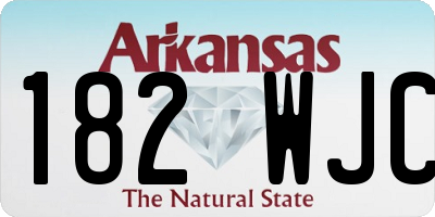 AR license plate 182WJC