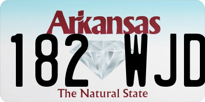AR license plate 182WJD