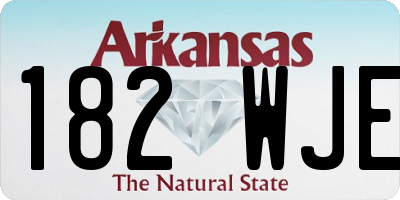 AR license plate 182WJE