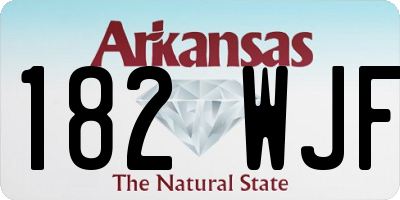 AR license plate 182WJF