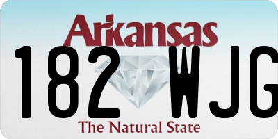 AR license plate 182WJG