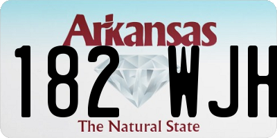 AR license plate 182WJH