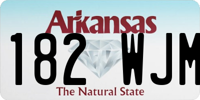 AR license plate 182WJM