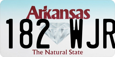 AR license plate 182WJR
