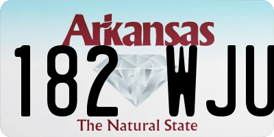 AR license plate 182WJU