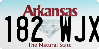 AR license plate 182WJX