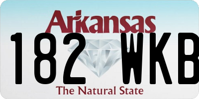 AR license plate 182WKB