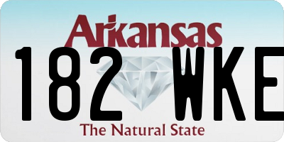 AR license plate 182WKE