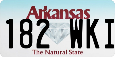 AR license plate 182WKI