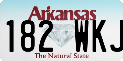 AR license plate 182WKJ