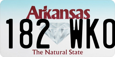 AR license plate 182WKO