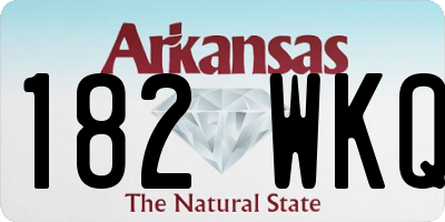 AR license plate 182WKQ