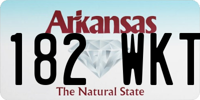 AR license plate 182WKT
