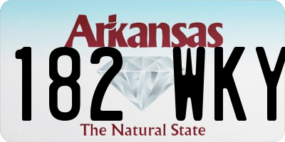 AR license plate 182WKY