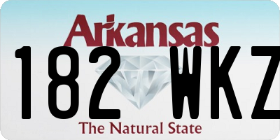 AR license plate 182WKZ
