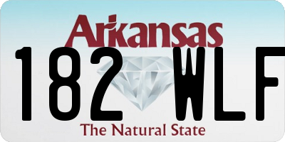 AR license plate 182WLF