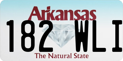 AR license plate 182WLI