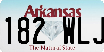 AR license plate 182WLJ