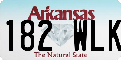 AR license plate 182WLK