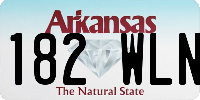 AR license plate 182WLN