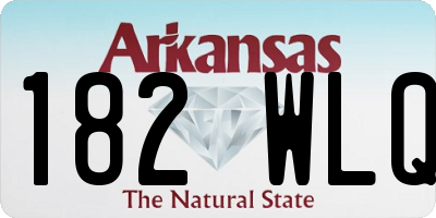 AR license plate 182WLQ