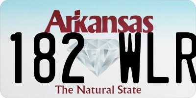 AR license plate 182WLR