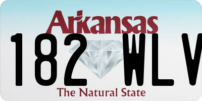 AR license plate 182WLV