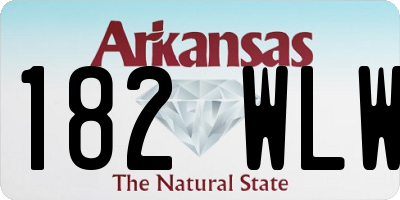 AR license plate 182WLW