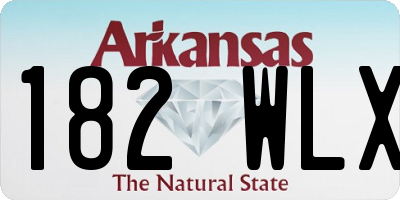 AR license plate 182WLX