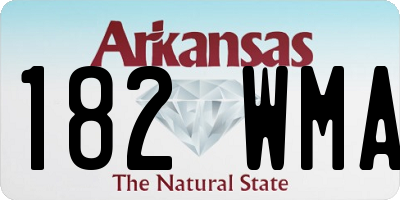 AR license plate 182WMA
