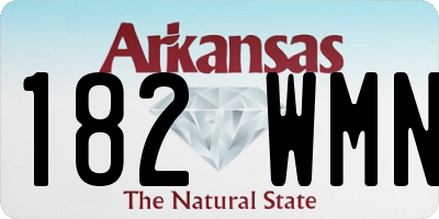 AR license plate 182WMN
