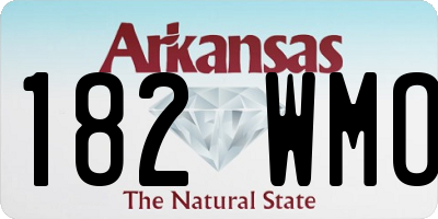 AR license plate 182WMO