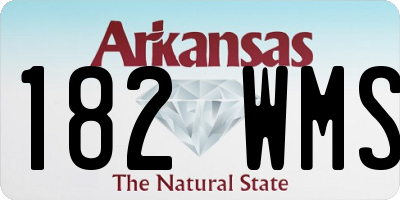AR license plate 182WMS
