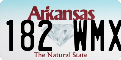 AR license plate 182WMX