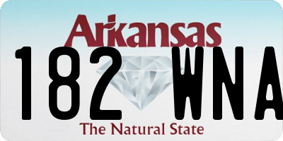 AR license plate 182WNA