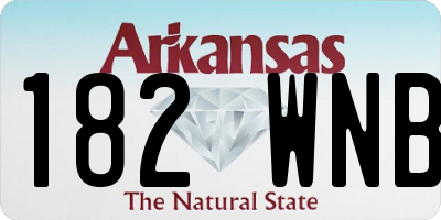 AR license plate 182WNB